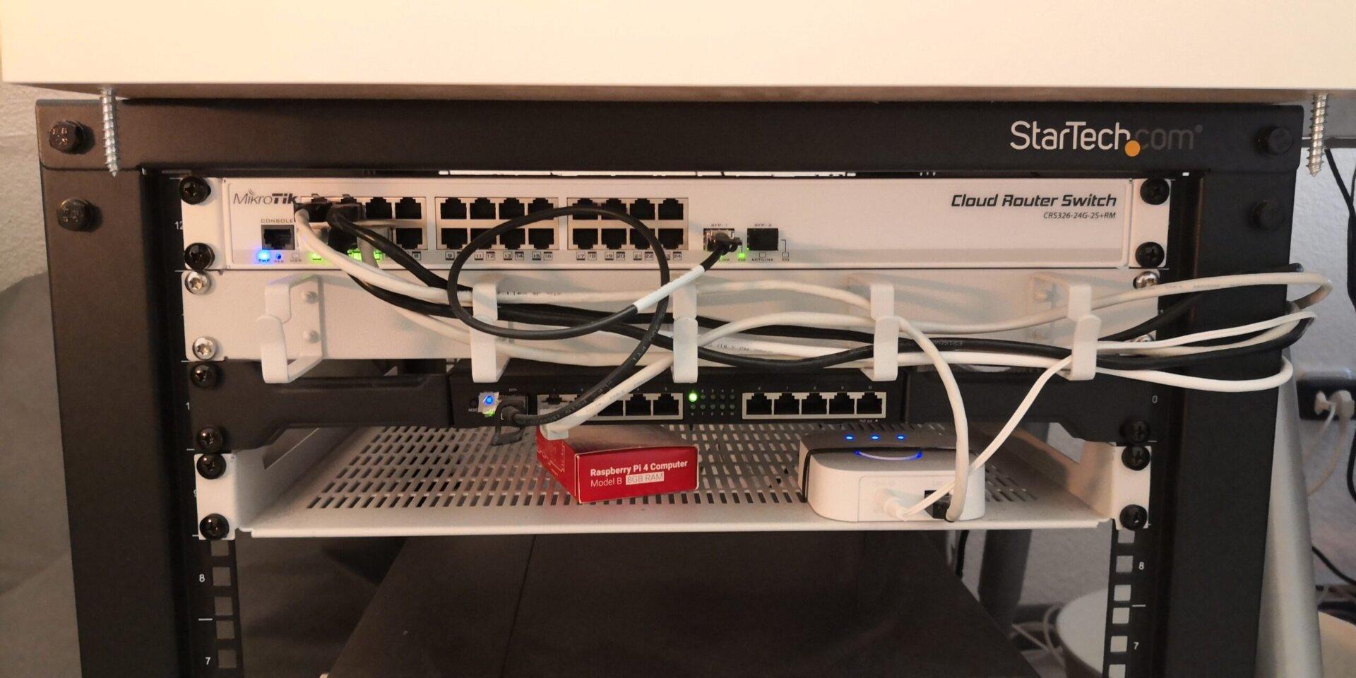 Networking part of small server rack